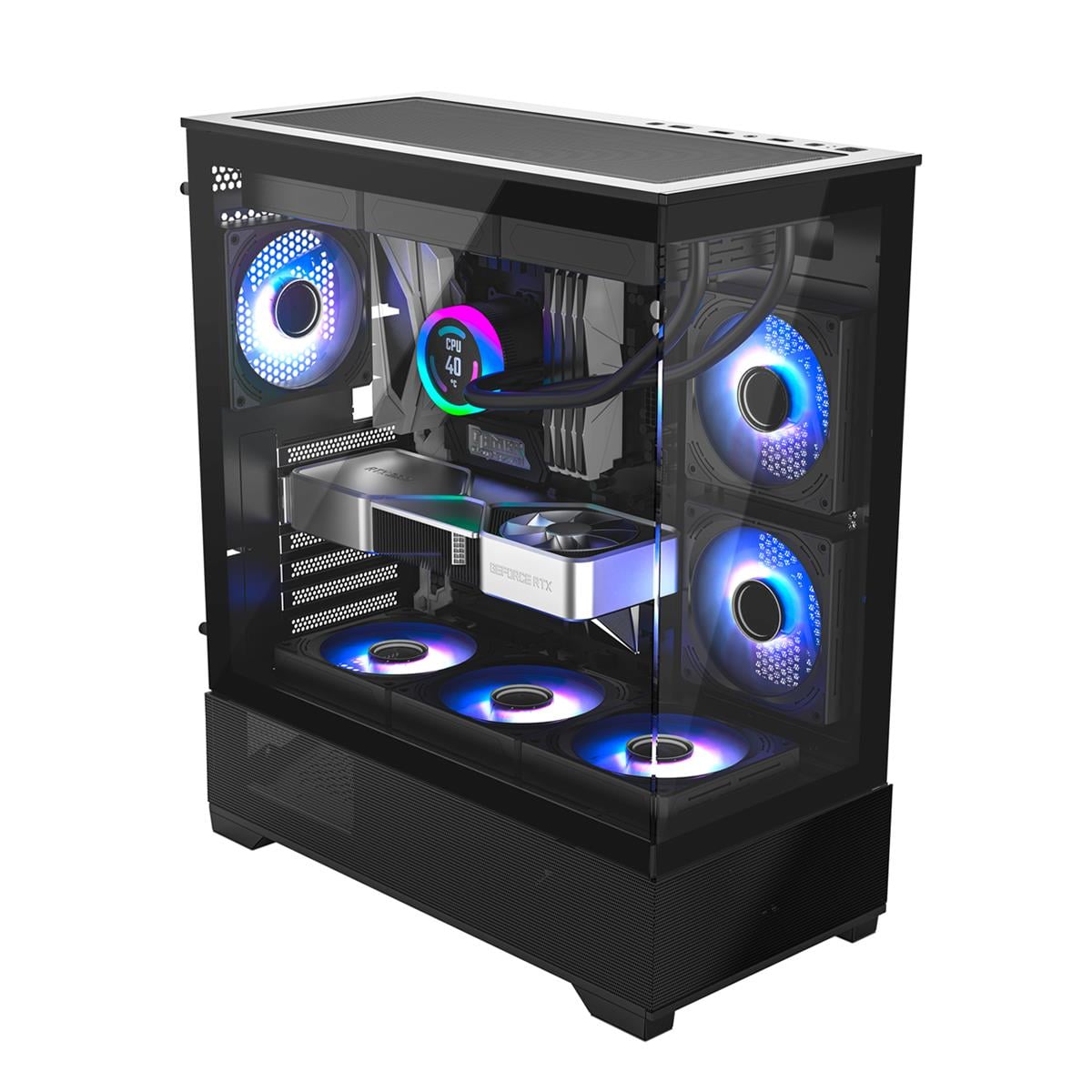 Havit CF925 Tamperlı Cam Gaming Oyuncu Kasası 3 Fanlı Siyah - Kumandalı ve Modüllü ITX/M-ATX/ATX/E-ATX Uyumlu
