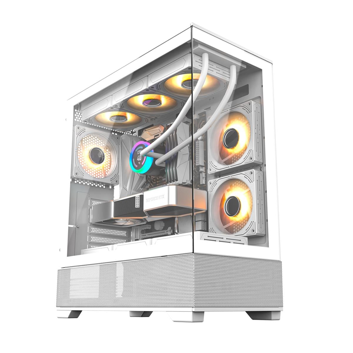 Havit CF925 Tamperlı Cam Gaming Oyuncu Kasası 3 Fanlı Beyaz - Kumandalı ve Modüllü ITX/M-ATX/ATX/E-ATX Uyumlu