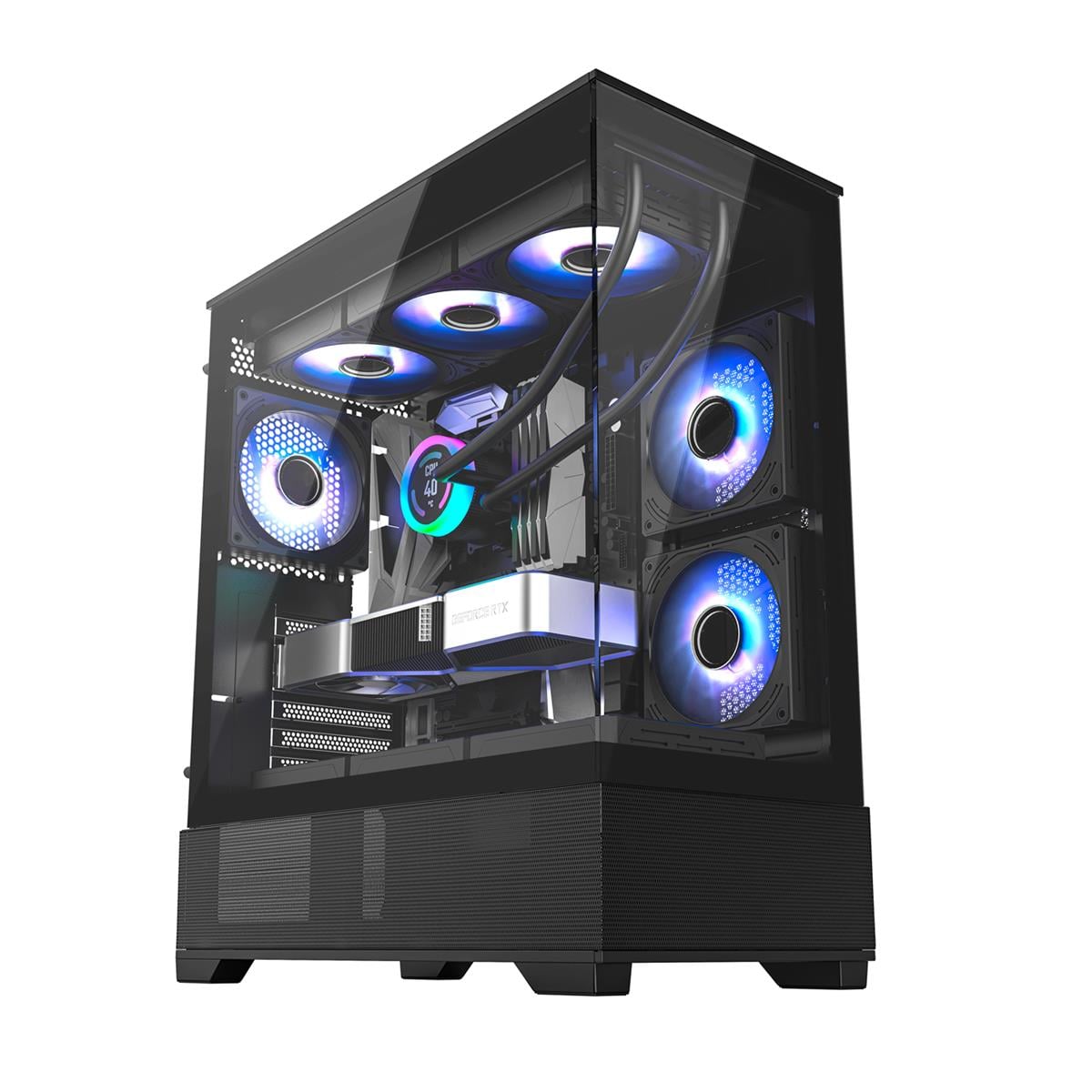 Havit CF925 Tamperlı Cam Gaming Oyuncu Kasası 3 Fanlı Siyah - Kumandalı ve Modüllü ITX/M-ATX/ATX/E-ATX Uyumlu