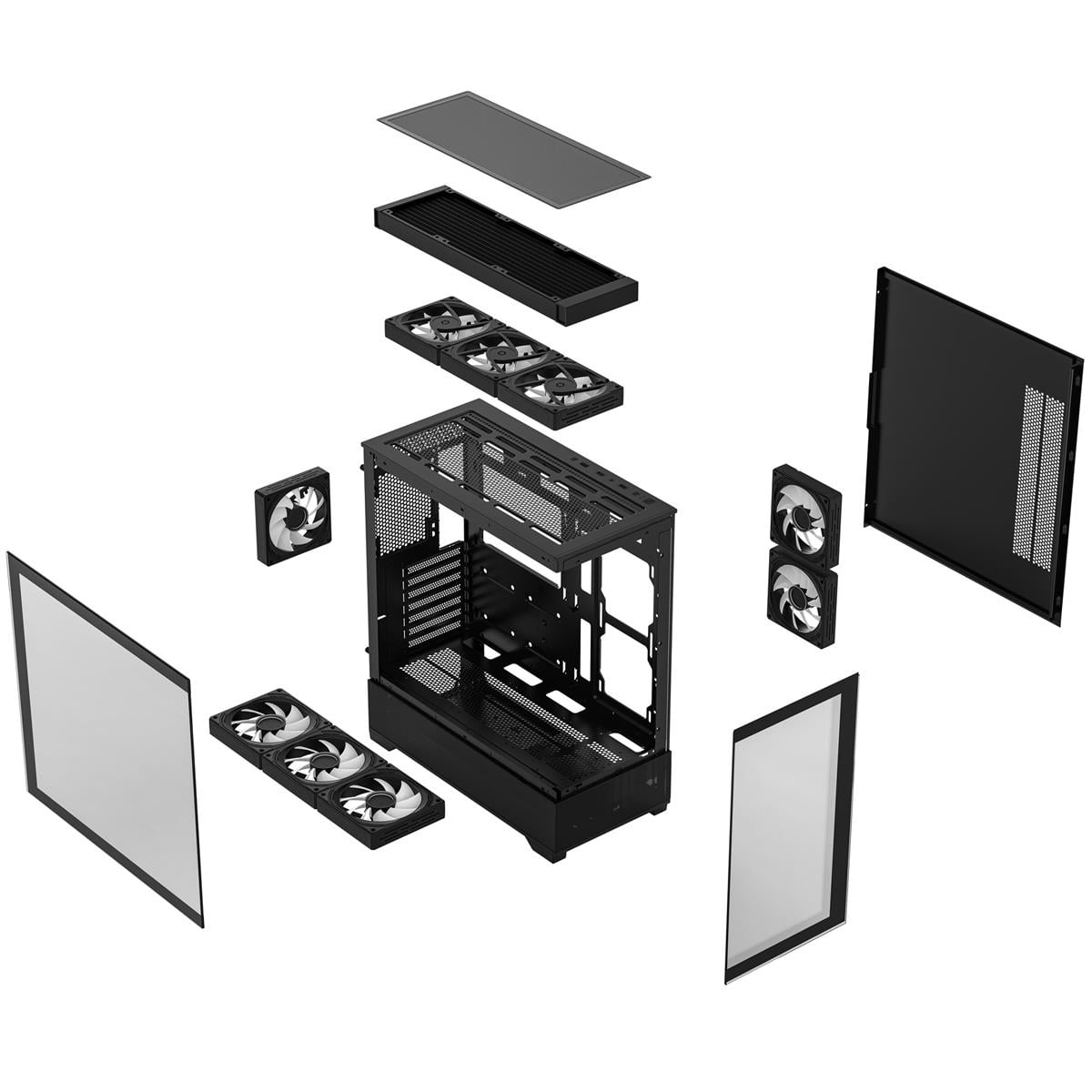 Havit CF925 Tamperlı Cam Gaming Oyuncu Kasası 3 Fanlı Siyah - Kumandalı ve Modüllü ITX/M-ATX/ATX/E-ATX Uyumlu