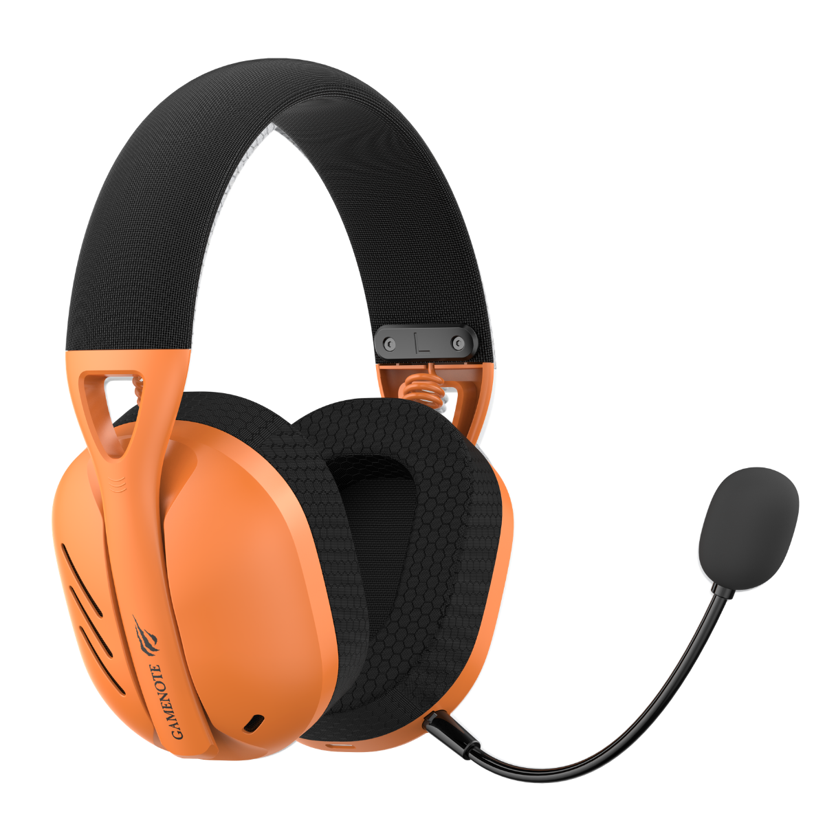 Havit Gamenote Fuxi-H3 Gaming Oyuncu Mikrofonlu Kulaklığı 7.1-4 Modlu (BT, 2.4Ghz, Type-C, 3.5mm) - Turuncu