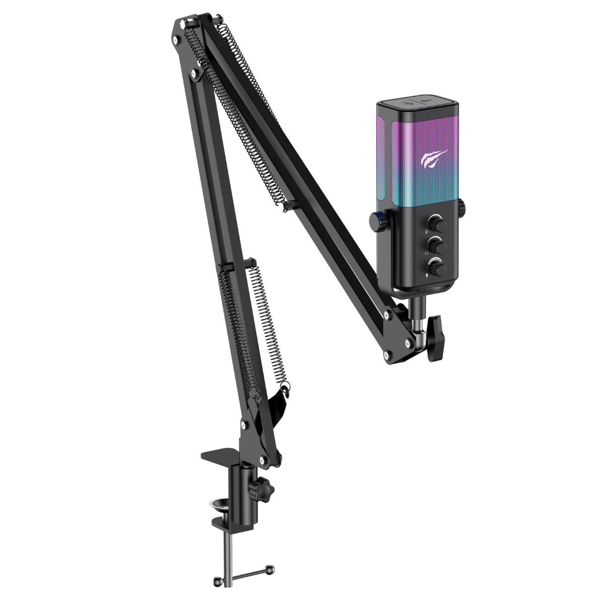 Havit Gamenote GK65 PRO RGB Yayıncı Mikrofon - Siyah