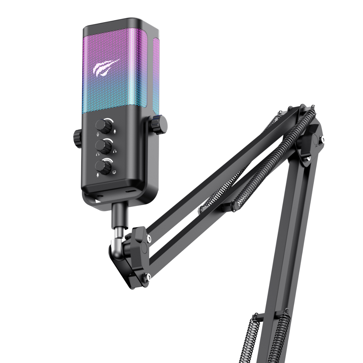 Havit Gamenote GK65 PRO RGB Yayıncı Mikrofon - Siyah