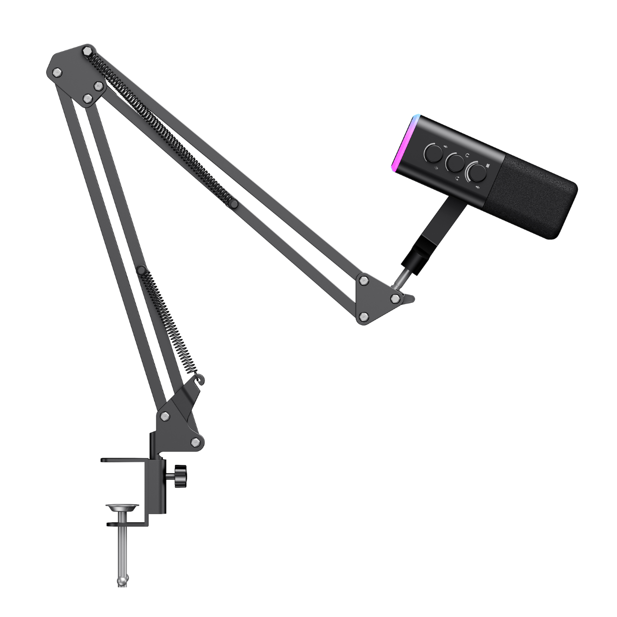 Havit Gamenote GK71 Pro  RGB Yayıncı Mikrofon Stantlı - Siyah