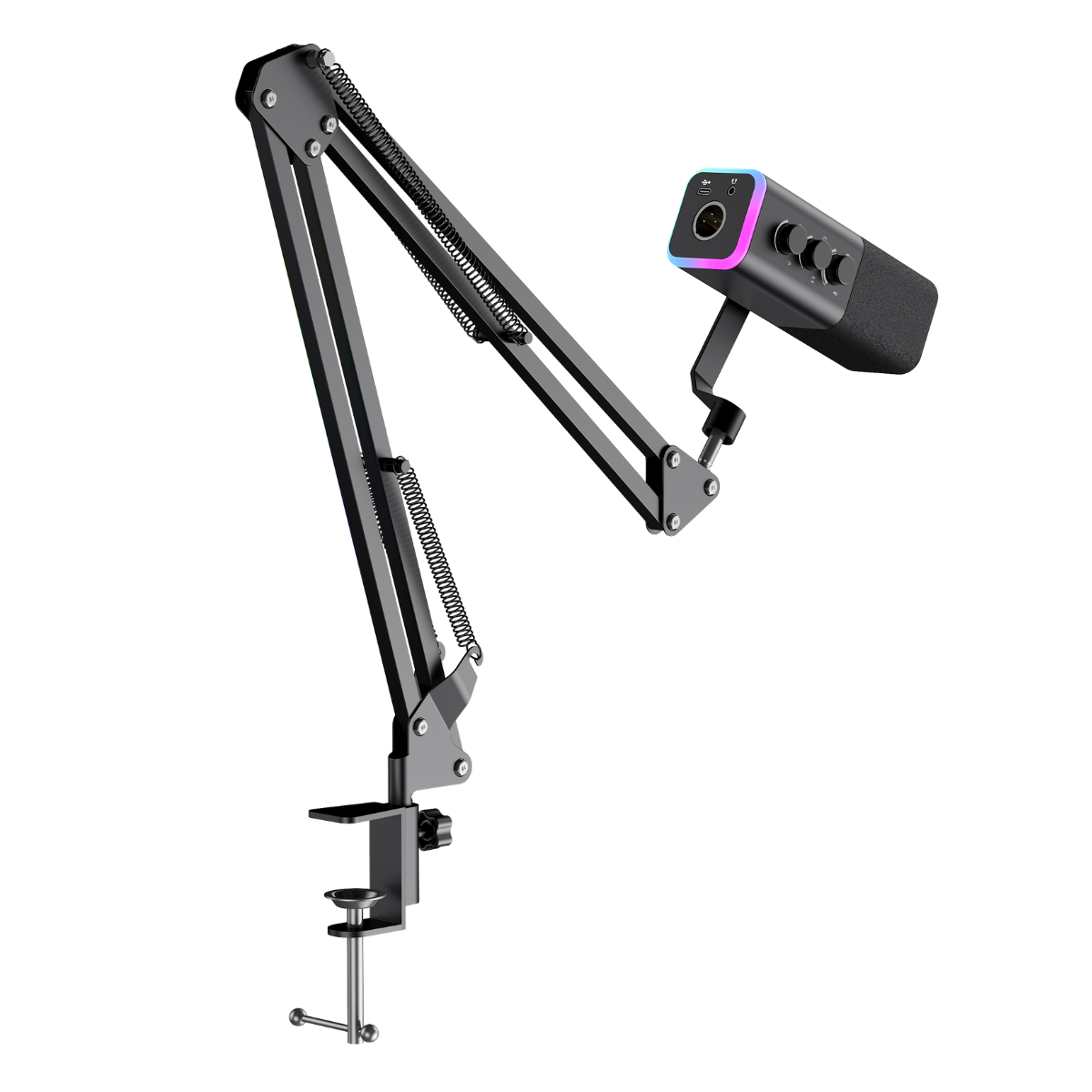 Havit Gamenote GK71 Pro  RGB Yayıncı Mikrofon Stantlı - Siyah
