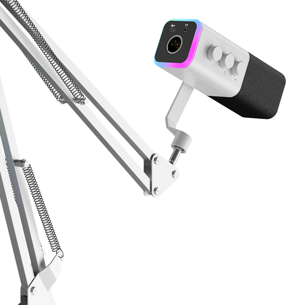 Havit Gamenote GK71 Pro  RGB Yayıncı Mikrofon Stantlı - Beyaz