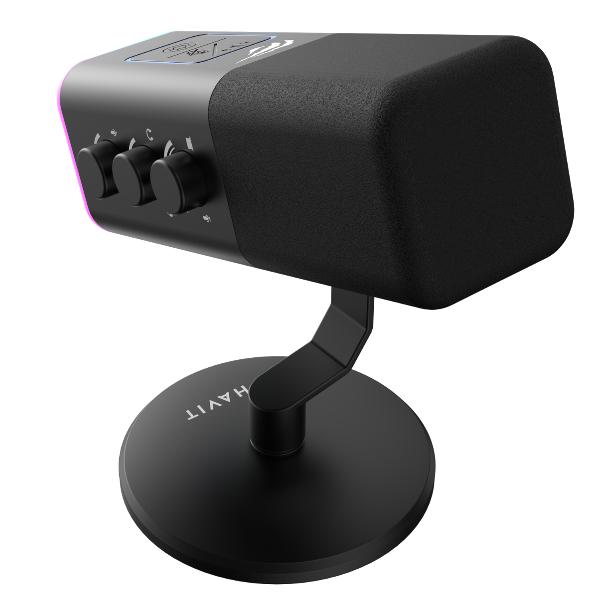 Havit Gamenote GK71  RGB Yayıncı Mikrofon - Siyah
