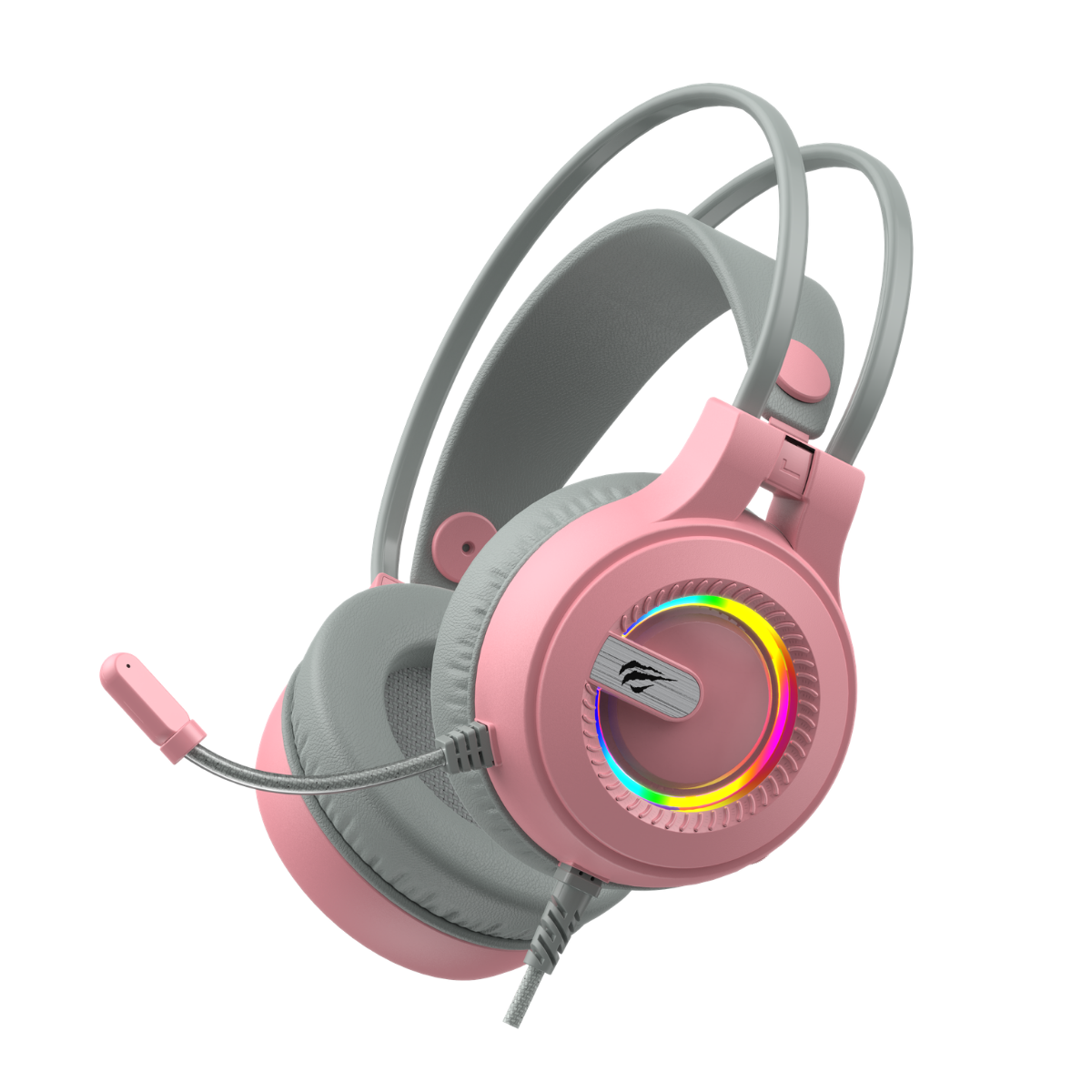 Havit Gamenote H2040D RGB Gaming Mikrofonlu Oyuncu Kulaklığı - Pembe