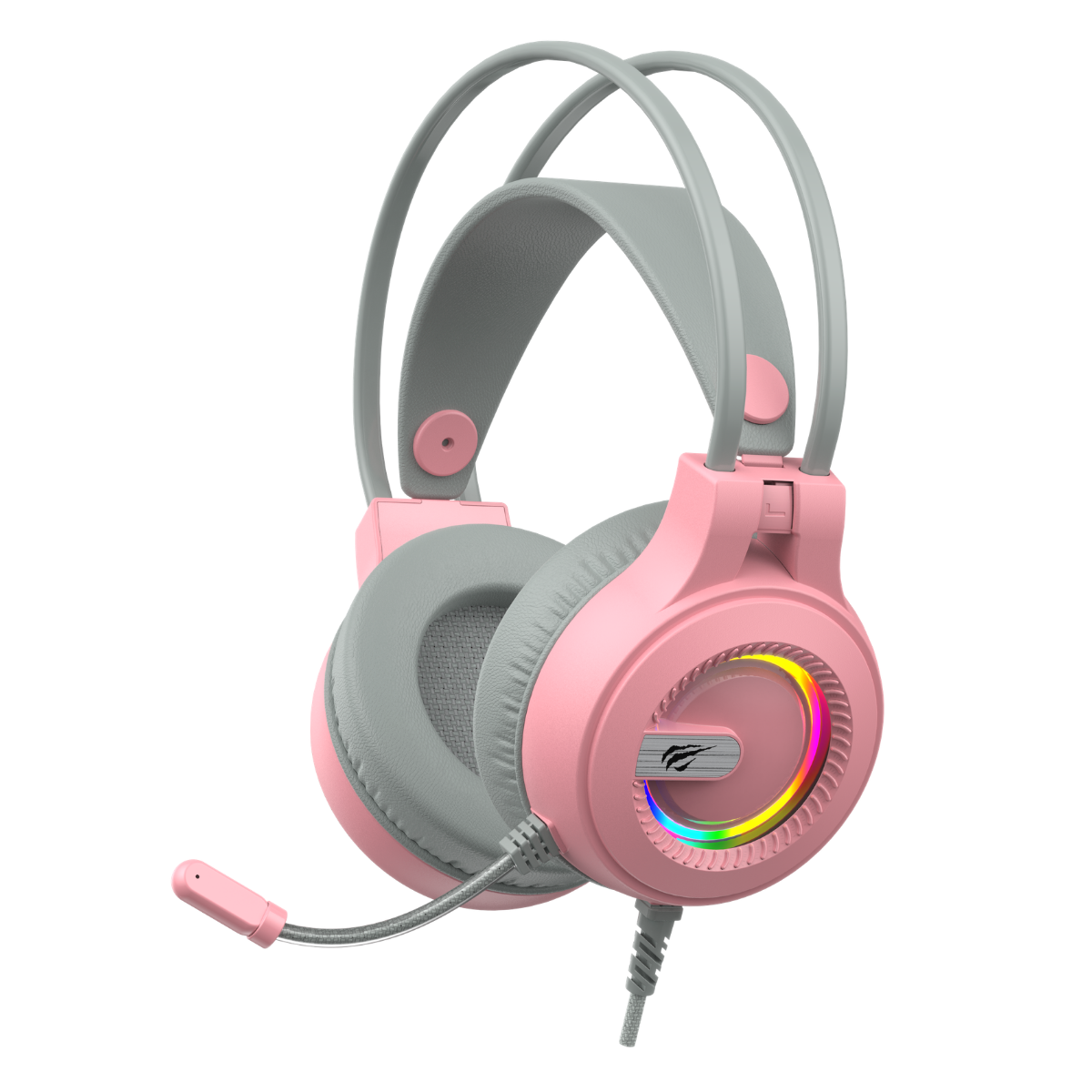 Havit Gamenote H2040D RGB Gaming Mikrofonlu Oyuncu Kulaklığı - Pembe