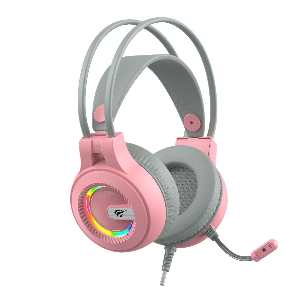 Havit Gamenote H2040D RGB Gaming Mikrofonlu Oyuncu Kulaklığı - Pembe
