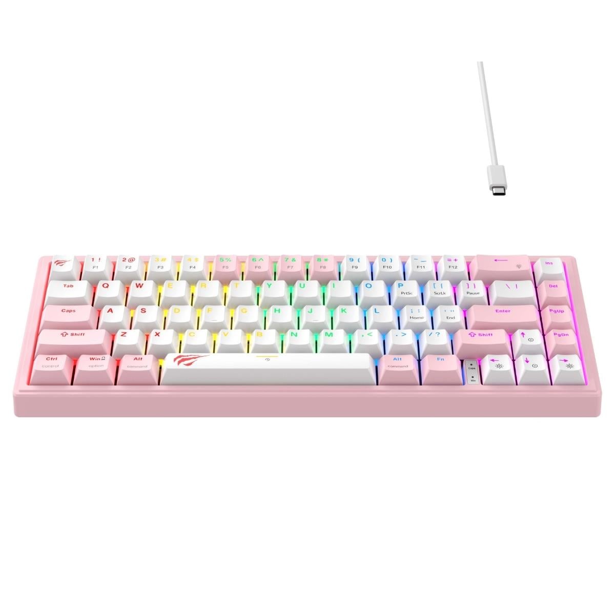 Havit Gamenote KB874L Mekanik Red Switch Gaming %60 Klavye - Pembe