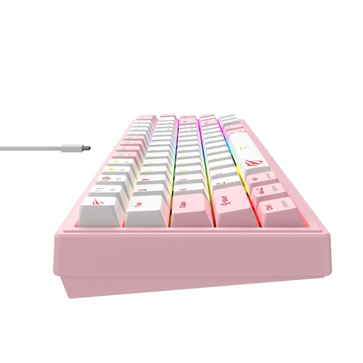 Havit Gamenote KB874L Mekanik Red Switch Gaming %60 Klavye - Pembe
