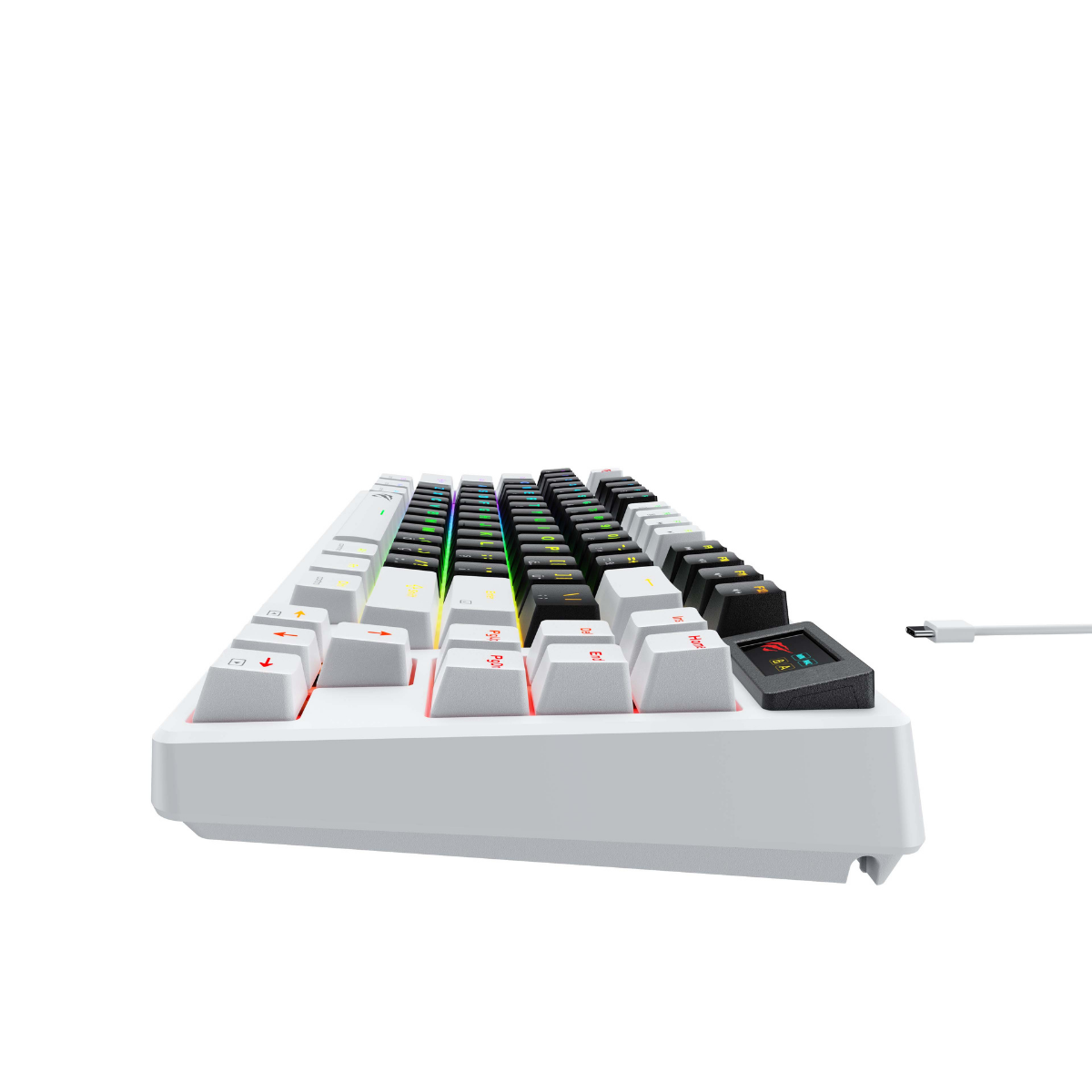 Havit Gamenote Kb884L Rgb Mekanik Türkçe Klavye 1.06inç Tft-lcd Ekran - Brown Switch