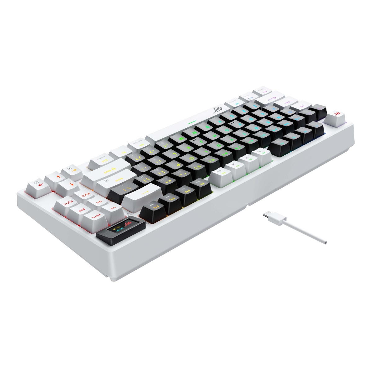 Havit Gamenote Kb884L Rgb Mekanik Türkçe Klavye 1.06inç Tft-lcd Ekran - Brown Switch