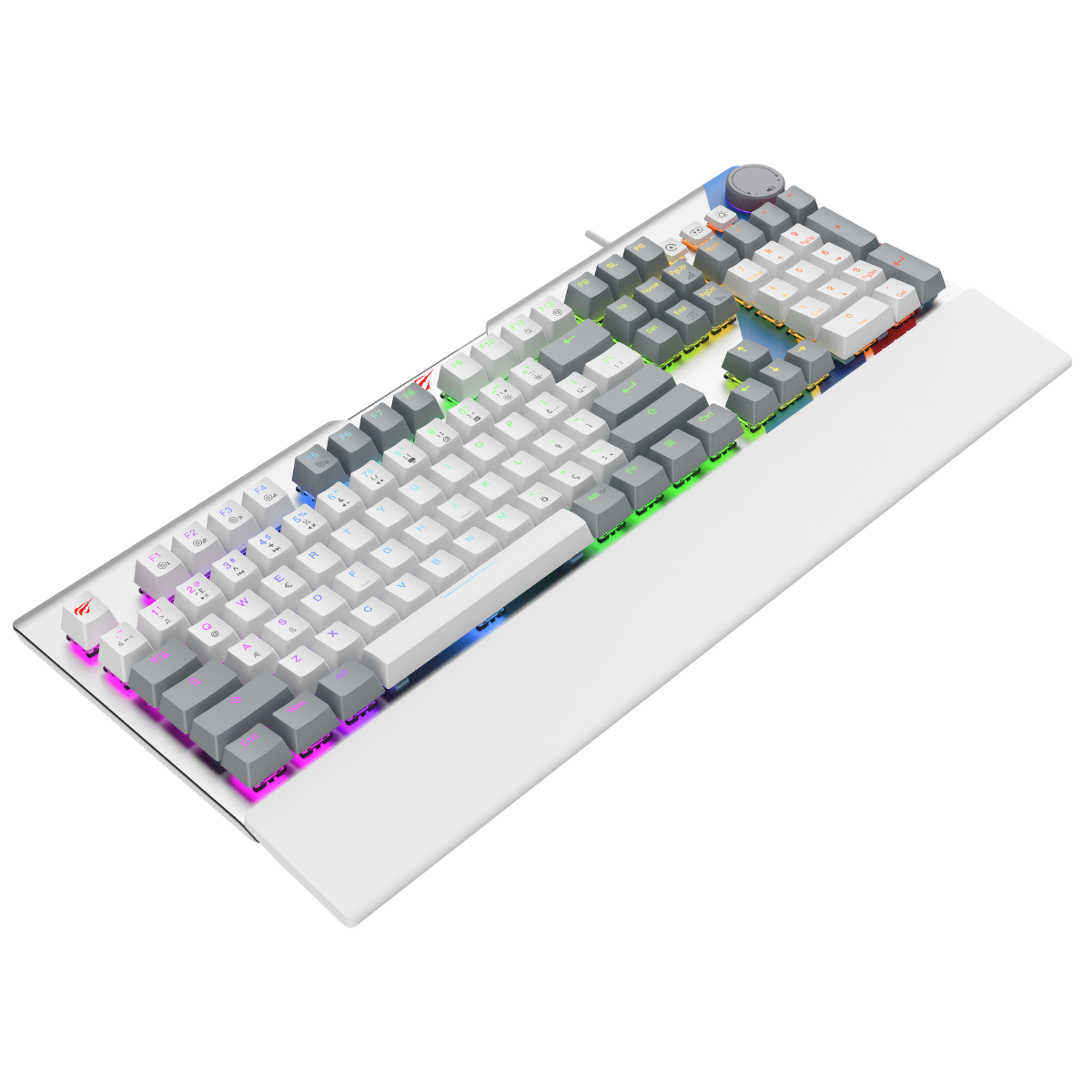 Havit Gamenote KB898L Pro Mekanik RGB Oyuncu Klavyesi – Full-Key Rollover - Beyaz