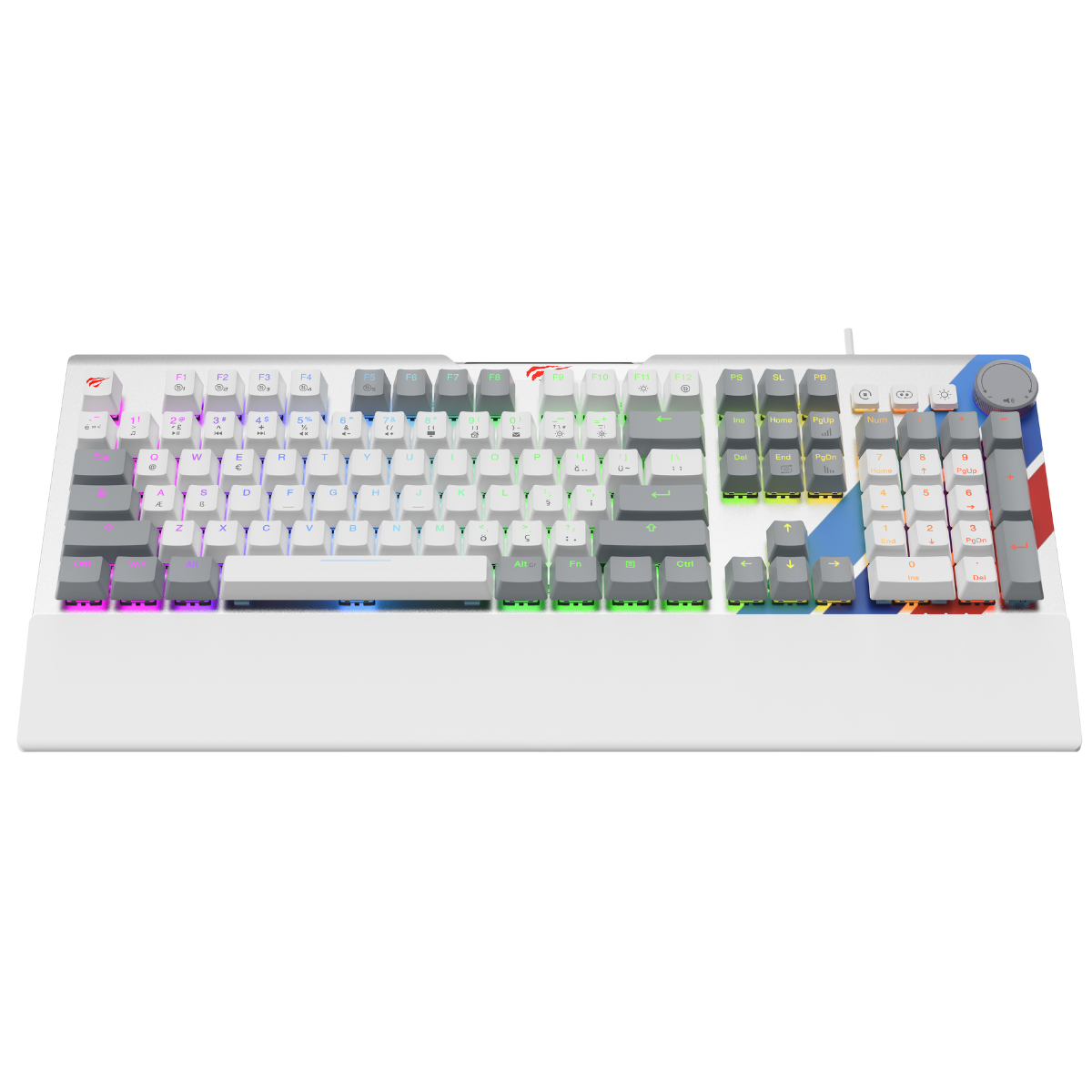 Havit Gamenote KB898L Pro Mekanik RGB Oyuncu Klavyesi – Full-Key Rollover - Beyaz