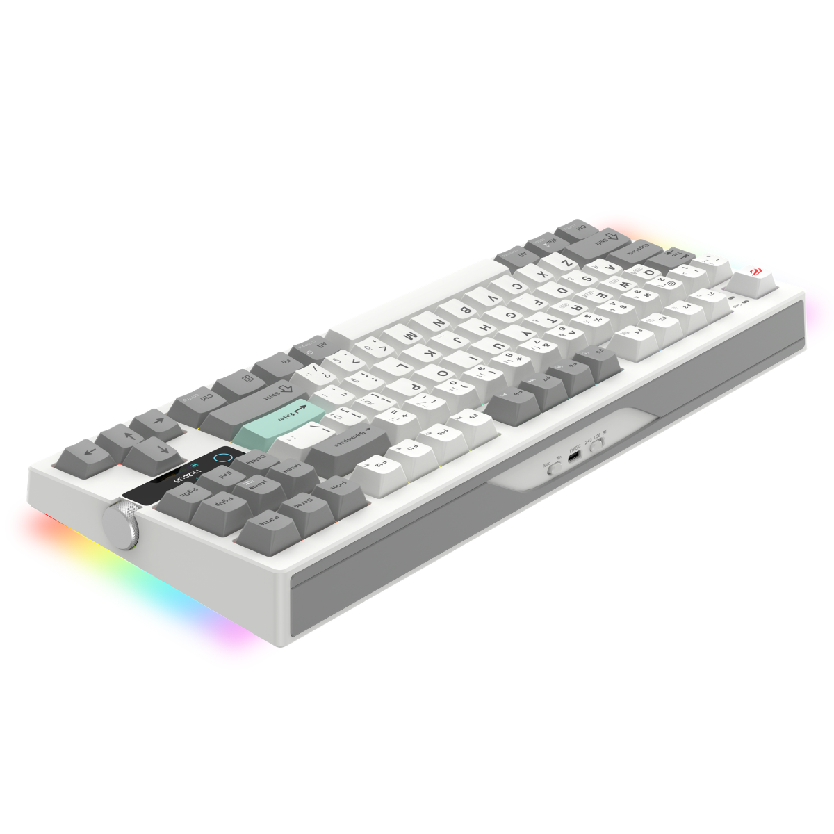 Havit Gamenote KB909L RGB Kablosuz Mekanik Klavye - Beyaz