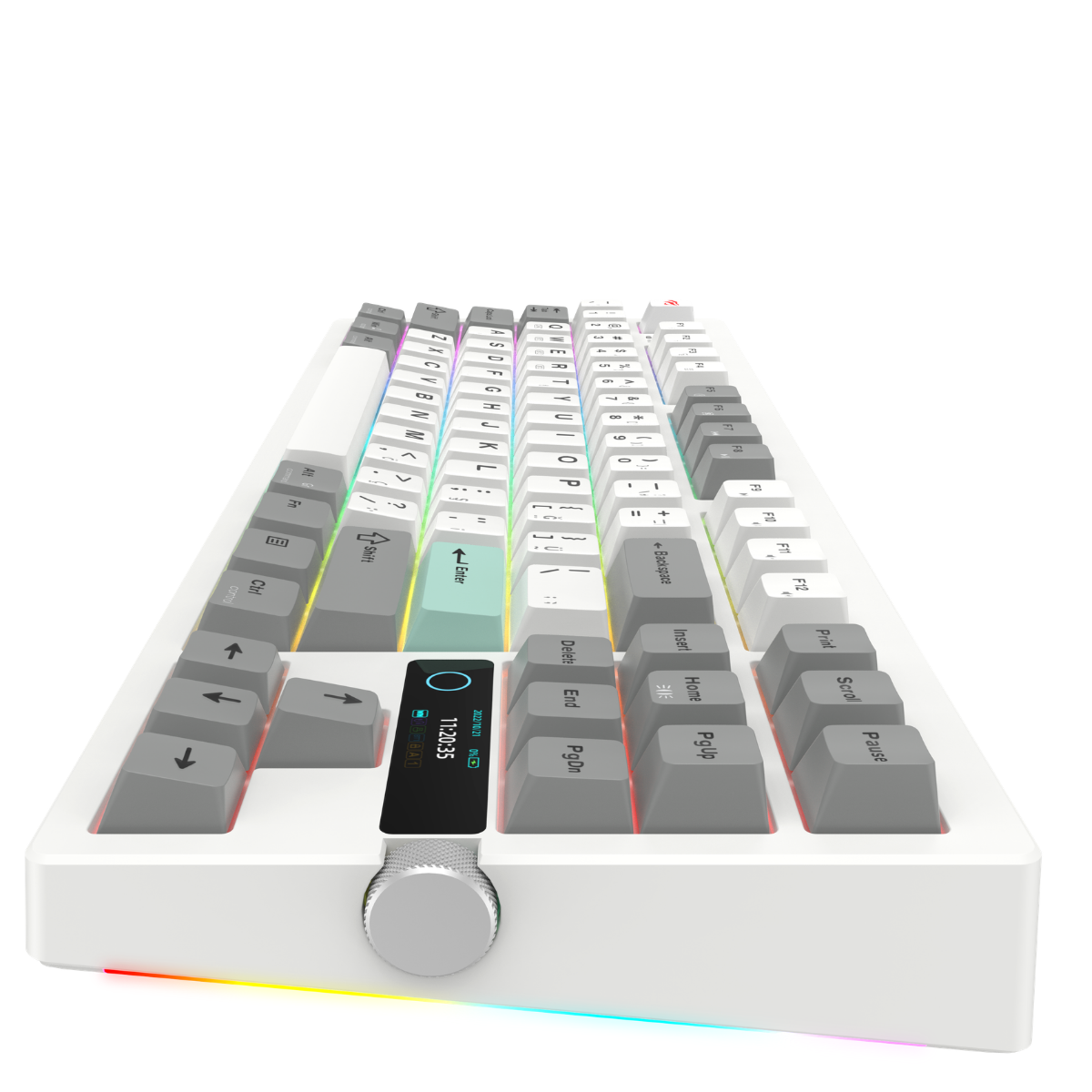 Havit Gamenote KB909L RGB Kablosuz Mekanik Klavye - Beyaz