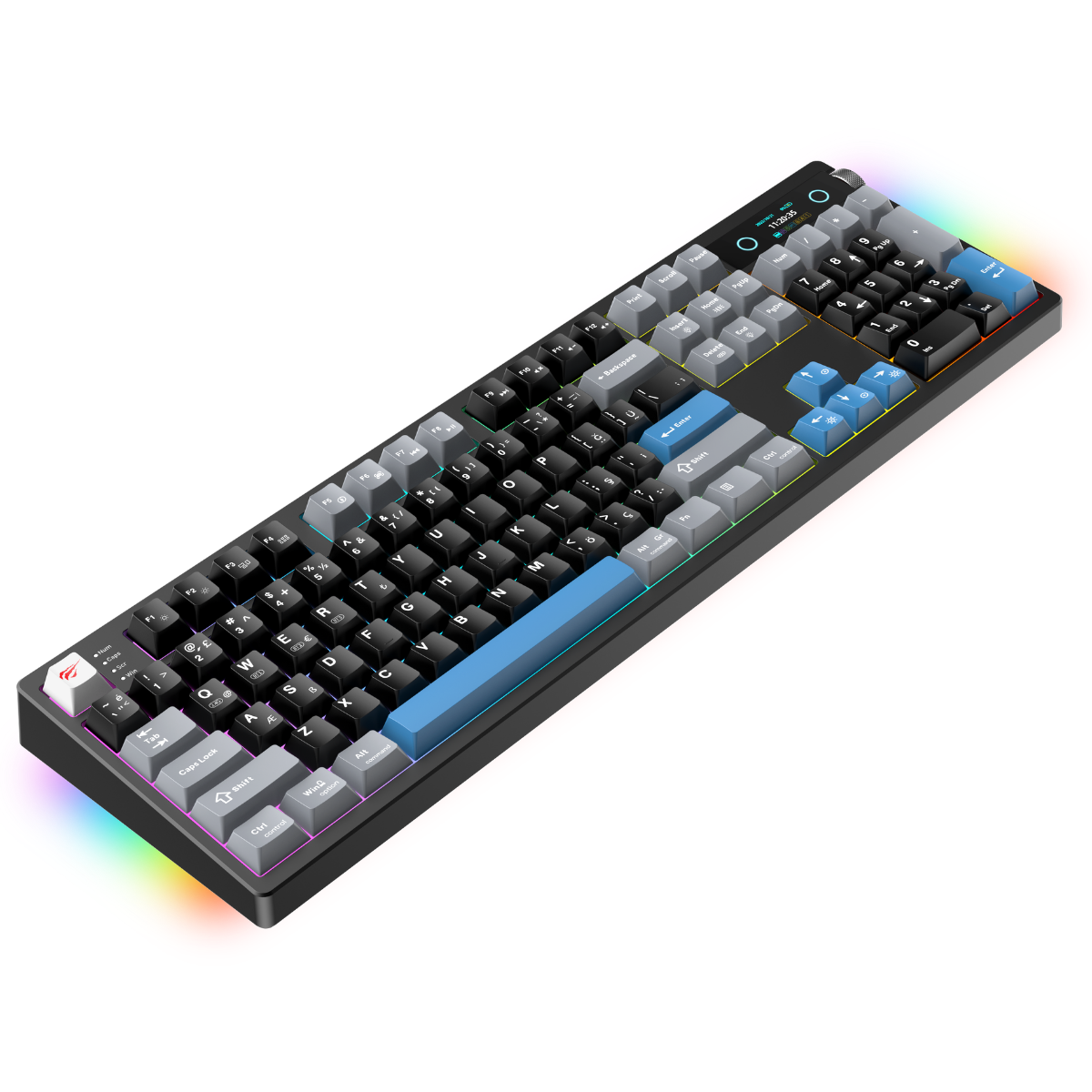 Havit Gamenote KB912L RGB Kablosuz Mekanik Klavye - Siyah