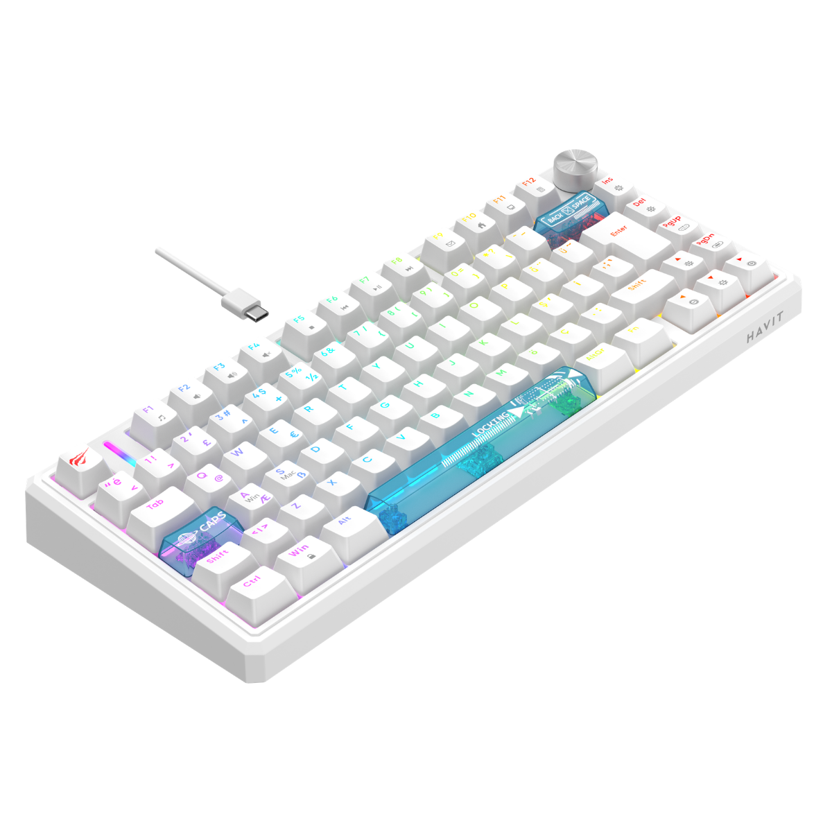 Havit Gamenote KB916L Pro-TUR Oyuncu Klavye - Beyaz