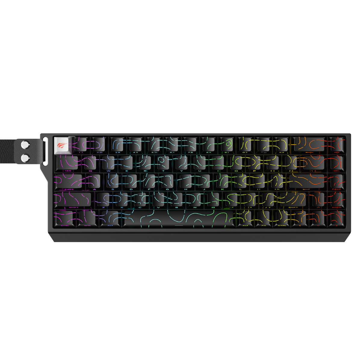 Havit Gamenote KB922L RGB Manyetik Klavye 68 Tuş PBT Keycap Full Rollover - Siyah