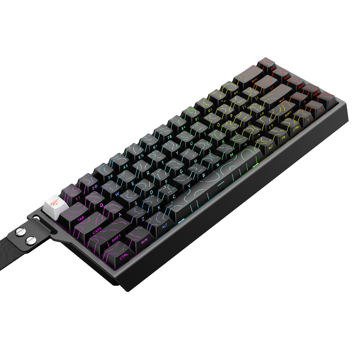 Havit Gamenote KB922L RGB Manyetik Klavye 68 Tuş PBT Keycap Full Rollover - Siyah