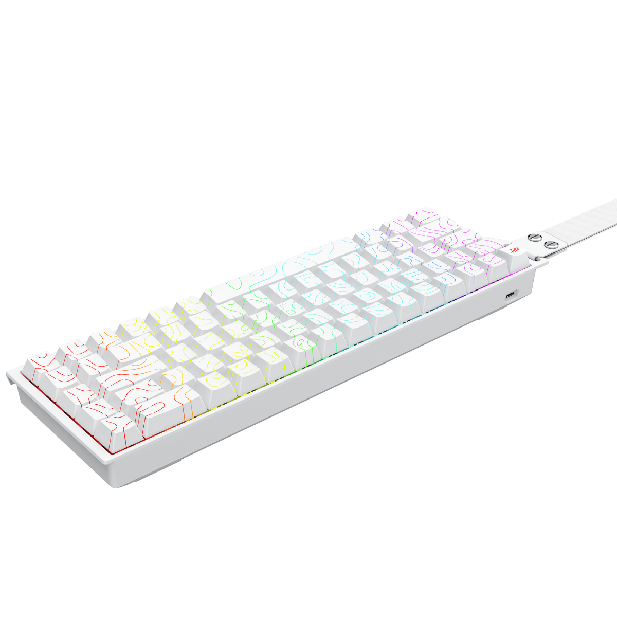 Havit Gamenote KB922L RGB Mekanik Klavye 68 Tuş PBT Keycap Full Rollover - Beyaz