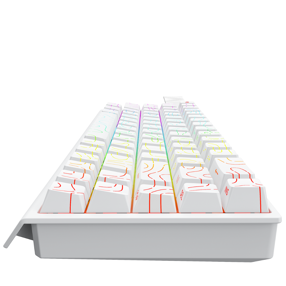 Havit Gamenote KB922L RGB Mekanik Klavye 68 Tuş PBT Keycap Full Rollover - Beyaz