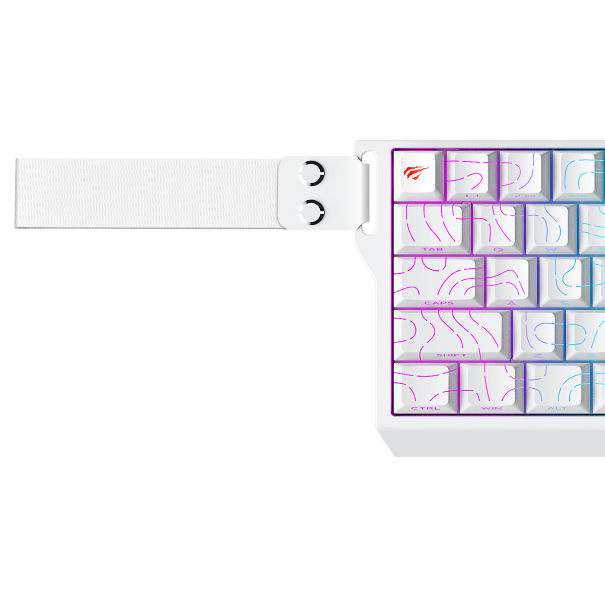Havit Gamenote KB922L RGB Mekanik Klavye 68 Tuş PBT Keycap Full Rollover - Beyaz