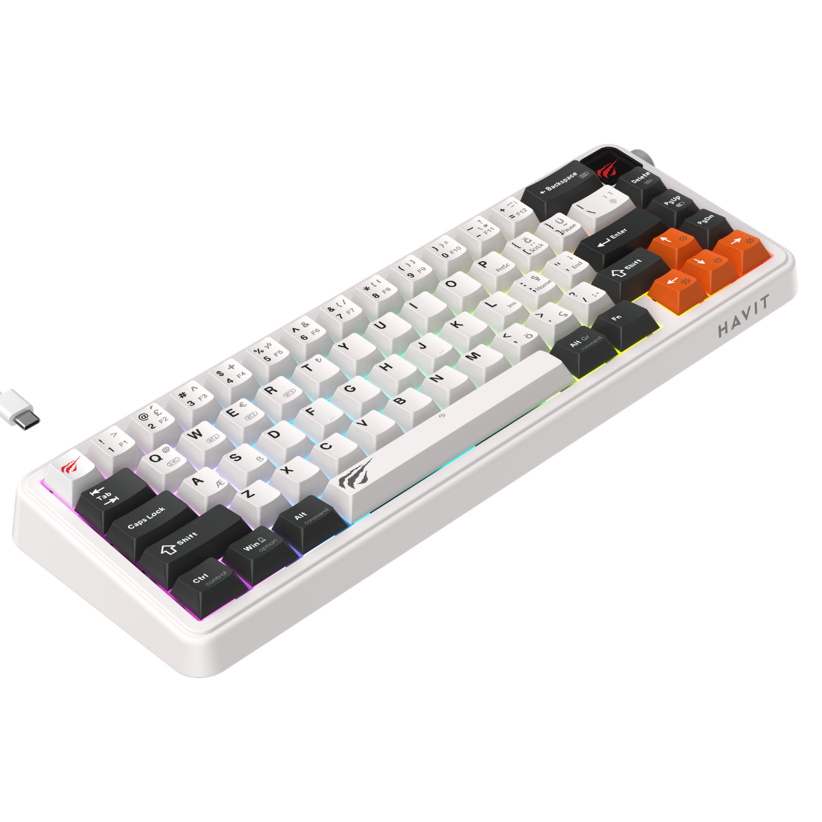 Havit Gamenote KB932L Pro-TUR Oyuncu Klavyesi - Beyaz