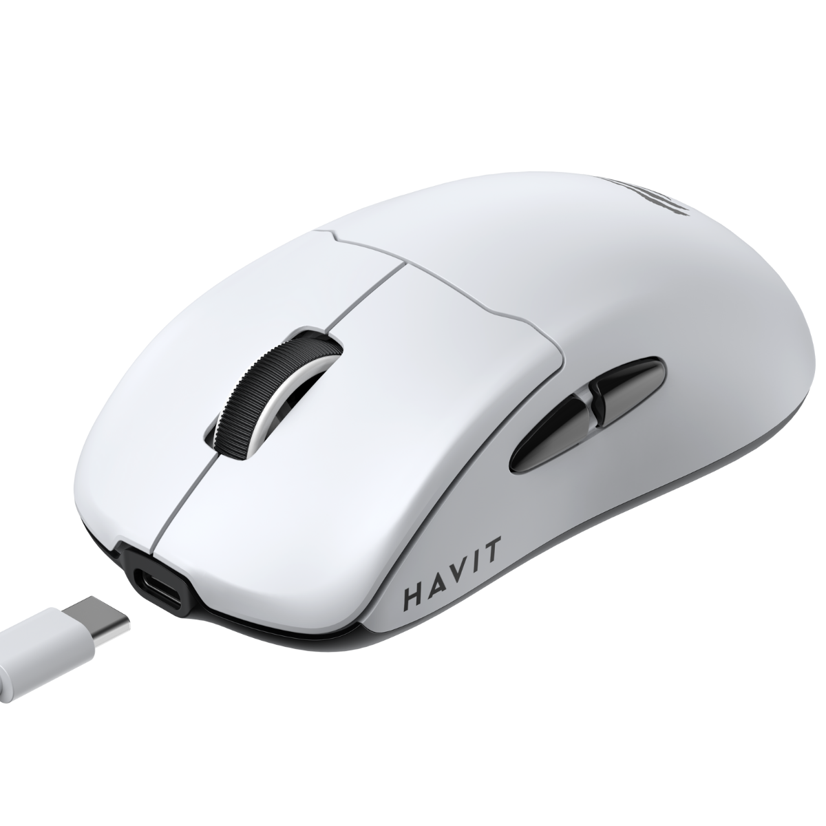 HAVİT GAMENOTE M5 PRO SUPERLİGHT WİRELESS GAMİNG MOUSE - EKRANLI PAW3950 - BEYAZ