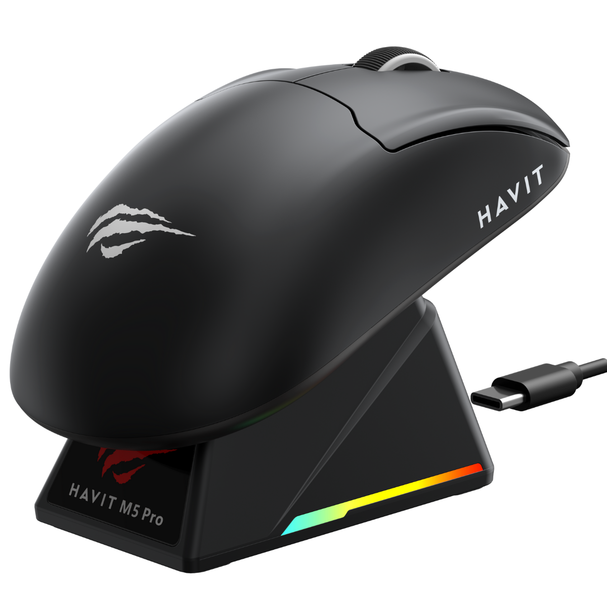 HAVİT GAMENOTE M5 PRO SUPERLİGHT WİRELESS GAMİNG MOUSE - EKRANLI PAW3950 - SİYAH