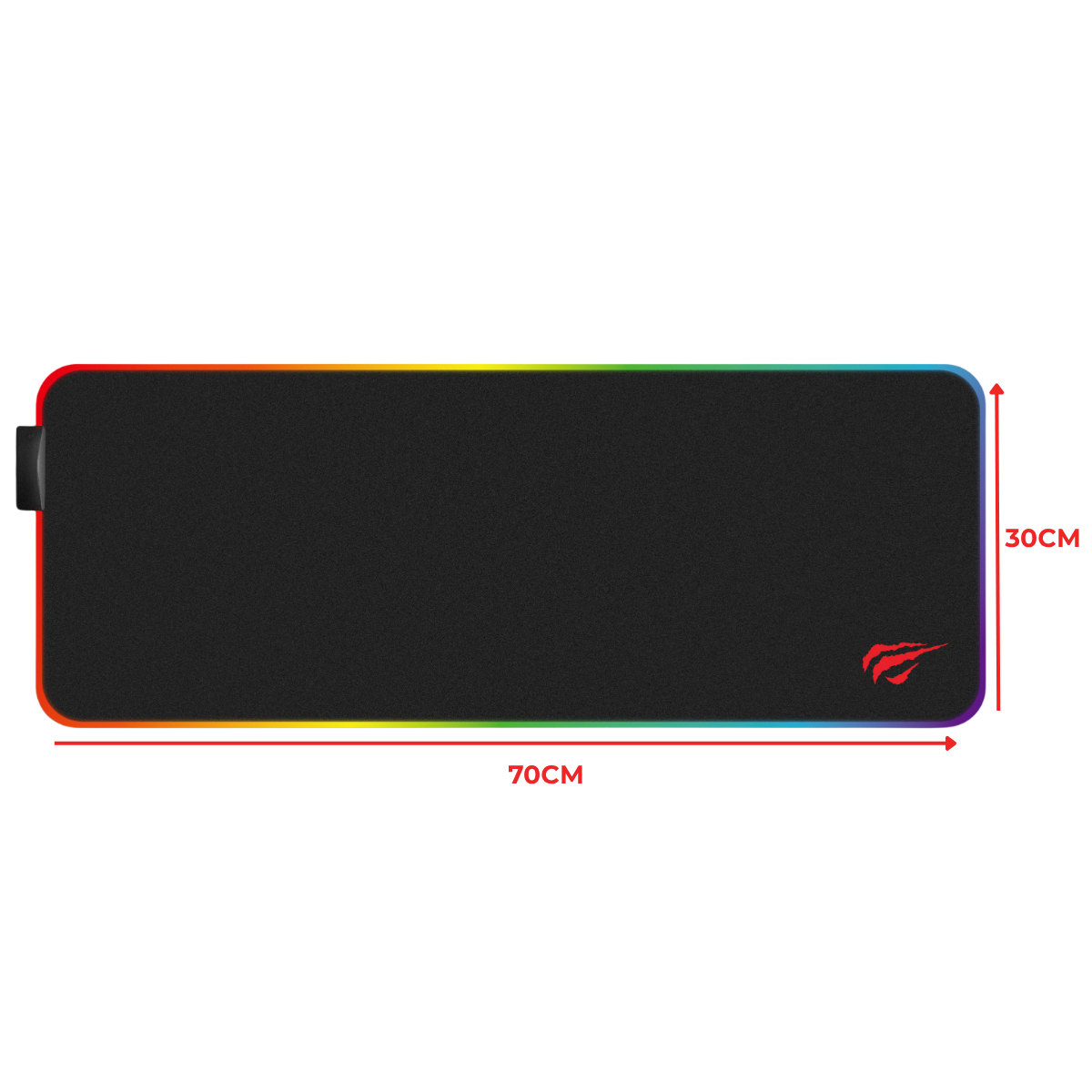 Havit Gamenote MP904 XXL RGB Ledli Gaming Mouse Pad Siyah (700x300x3mm - Entegre USB Hub)