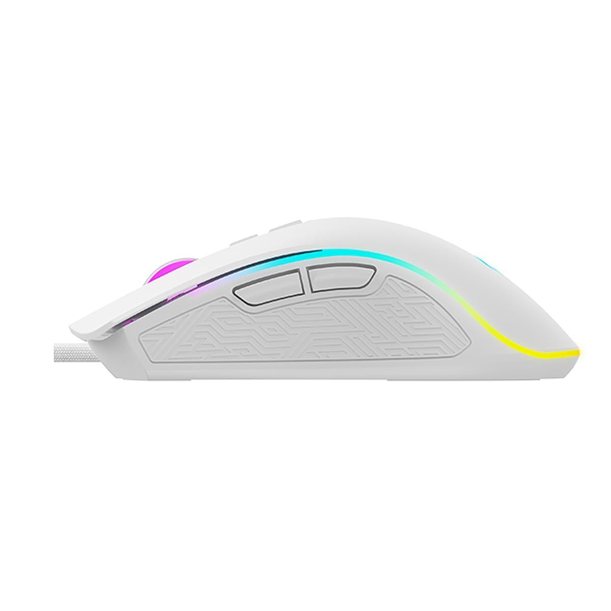 Havit Gamenote MS1034 RGB Gaming Makrolu Programlanabilir Oyuncu Mouse - Beyaz
