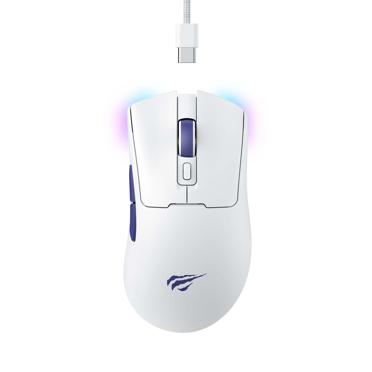 Havit Gamenote MS966WB Profesyonel RGB Wireless Gaming Mouse 4 Modlu - Beyaz