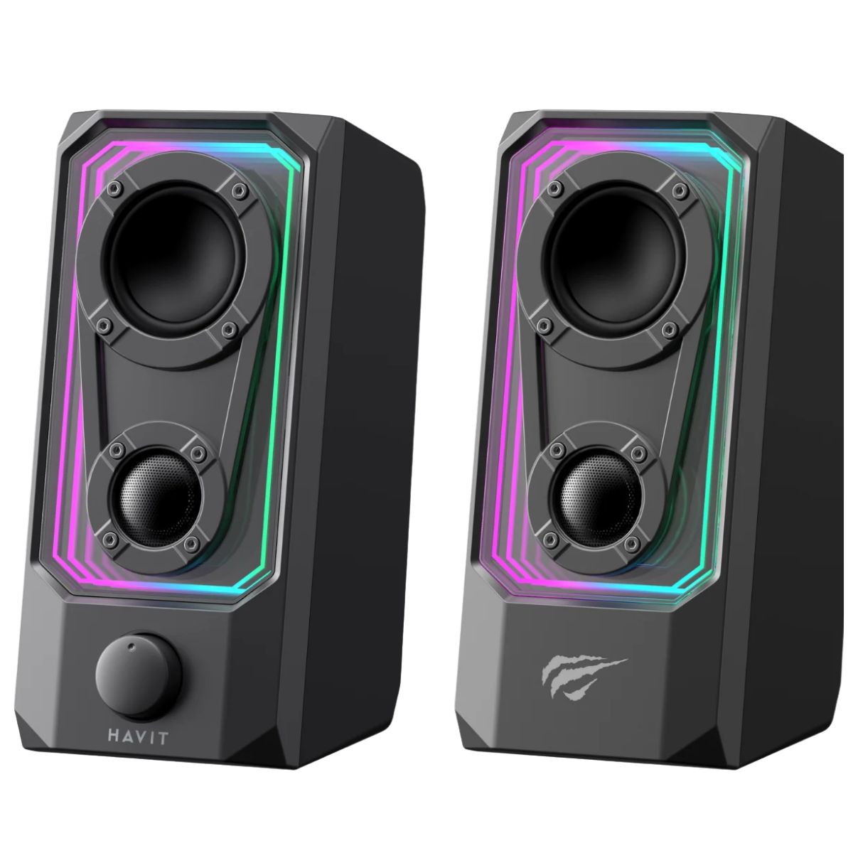 Havit Gamenote SK219 RGB Oyuncu Kablolu Bluetooth Hoparlör - Çift Modlu Bilgisayar Hoparlörü - Siyah