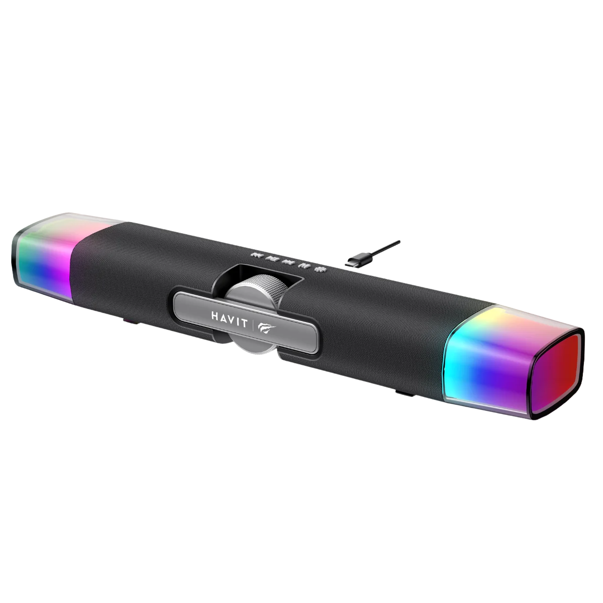 Havit Gamenote SK222 RGB Oyuncu Kablolu Bluetooth Soundbar Hoparlör - Çift Modlu Bilgisayar Hoparlörü - Siyah