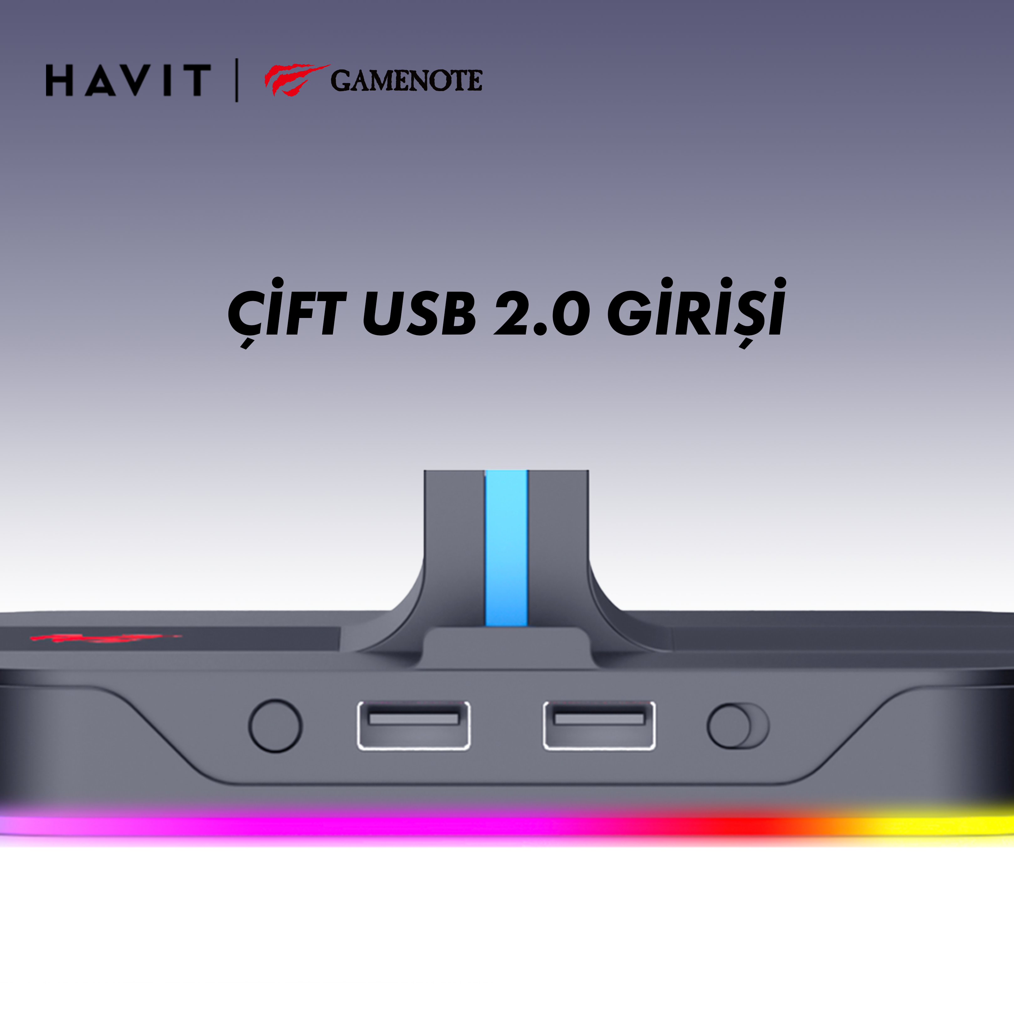 Havit Gamenote TH650 RGB Işıklı Gaming Kulaklık Stant