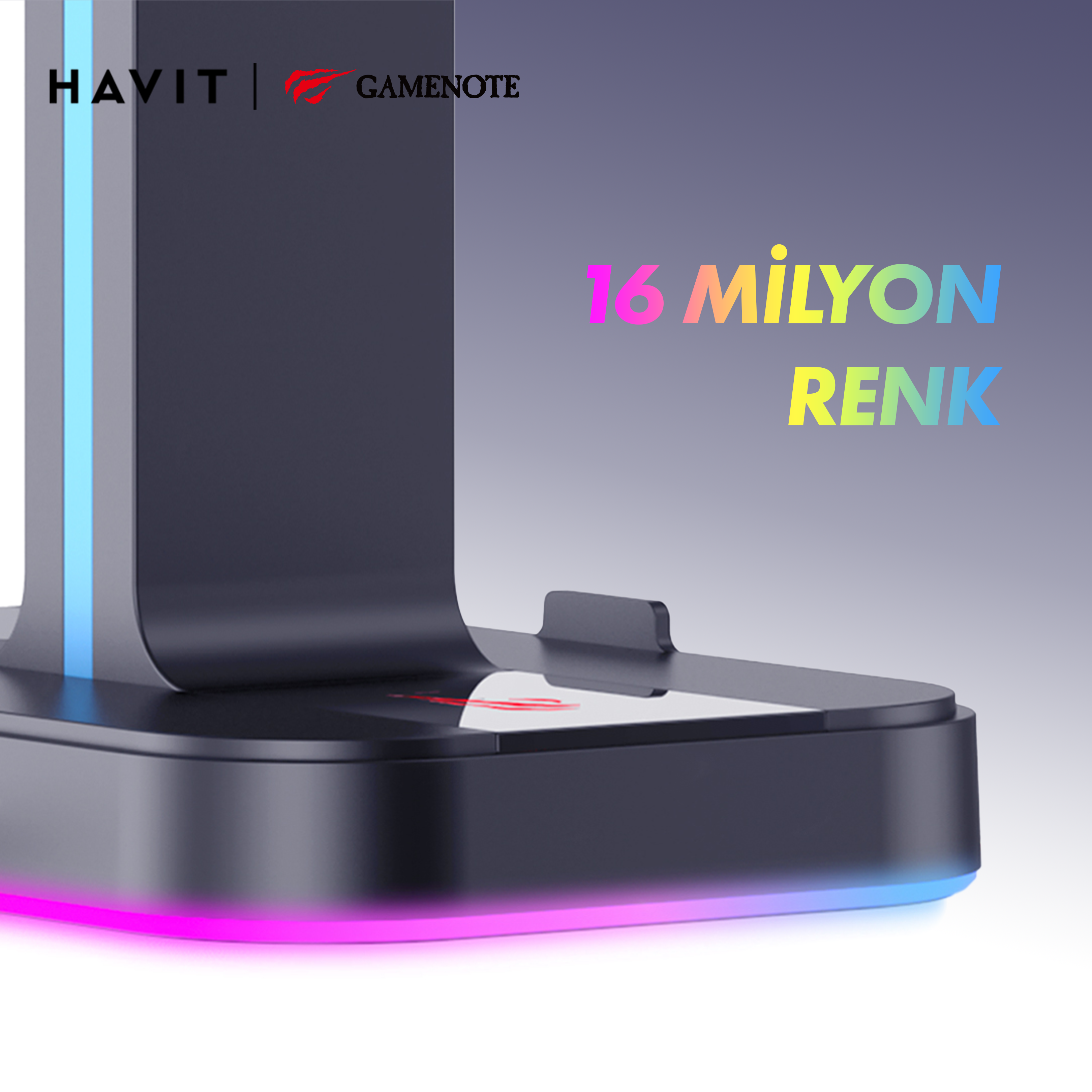 Havit Gamenote TH650 RGB Işıklı Gaming Kulaklık Stant