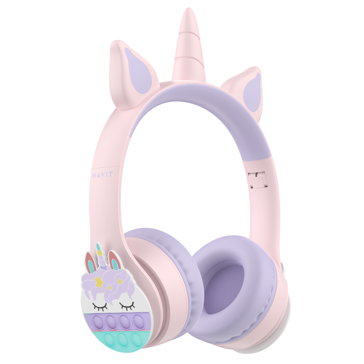Havit H626BT PRO Kulaküstü Çocuk Bluetooth Kulaklık - Unicorn Design - Pembe