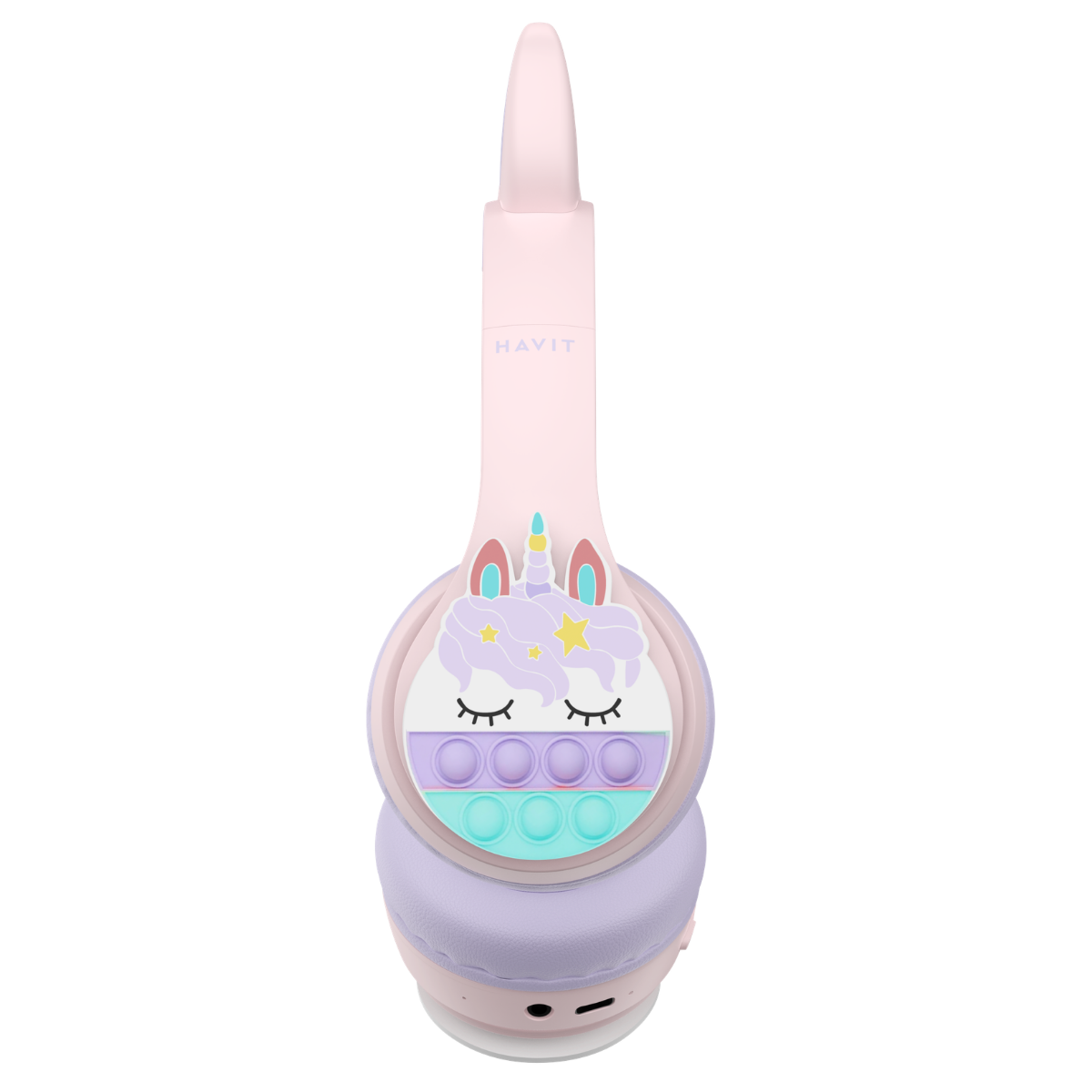 Havit H626BT PRO Kulaküstü Çocuk Bluetooth Kulaklık - Unicorn Design - Pembe