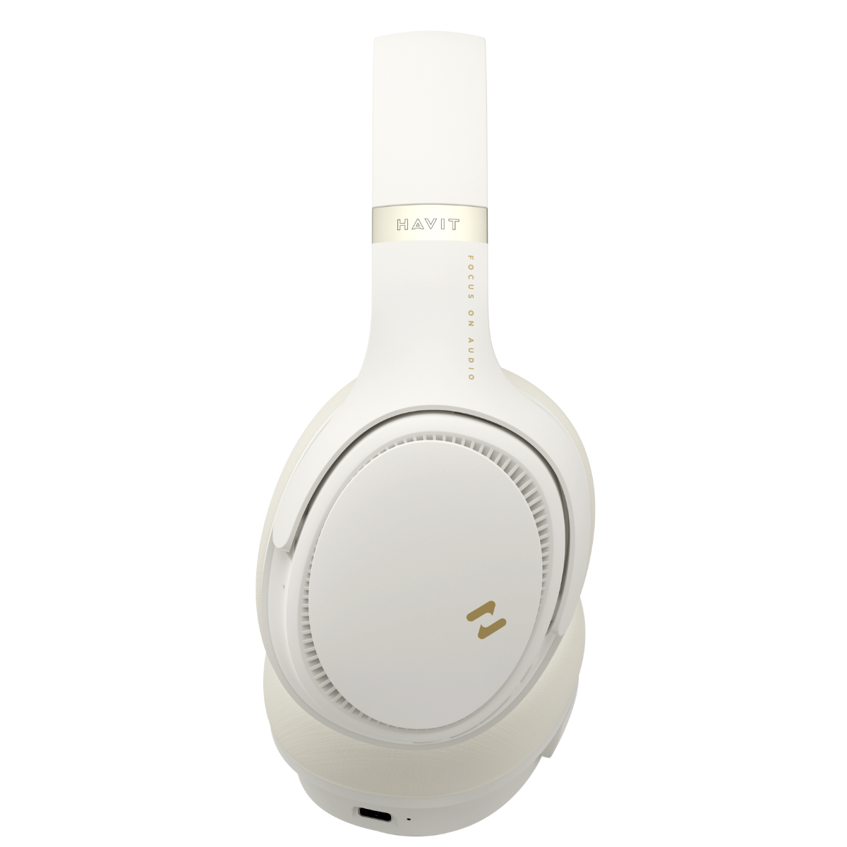 Havit H630BT PRO ANC Kulak Üstü Katlanabilir Bluetooth Kulaklık - 50 Saat Batarya Çift Cihaz Desteği - Bej