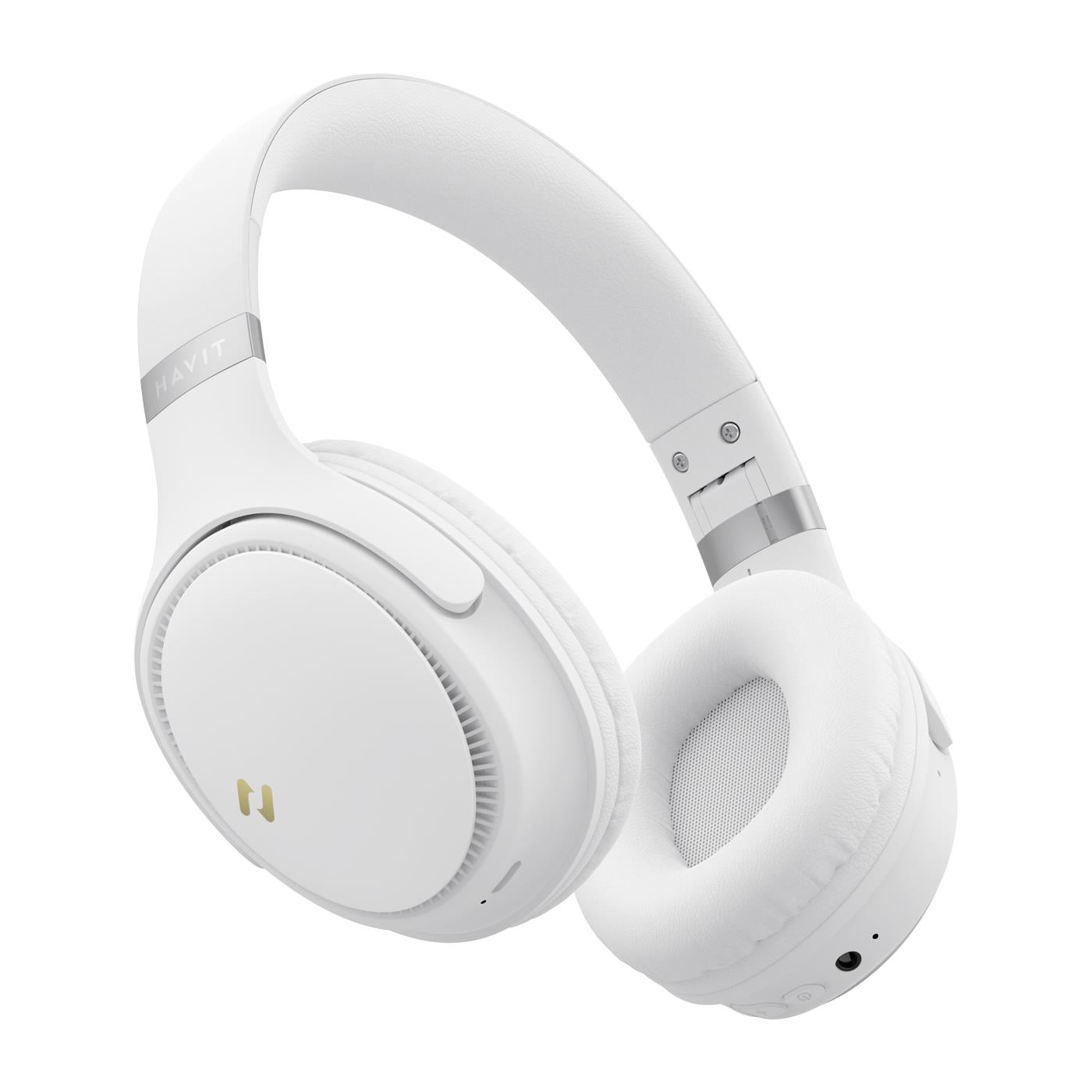 Havit H630BT PRO ANC Kulak Üstü Katlanabilir Bluetooth Kulaklık - 50 Saat Batarya Çift Cihaz Desteği - Beyaz