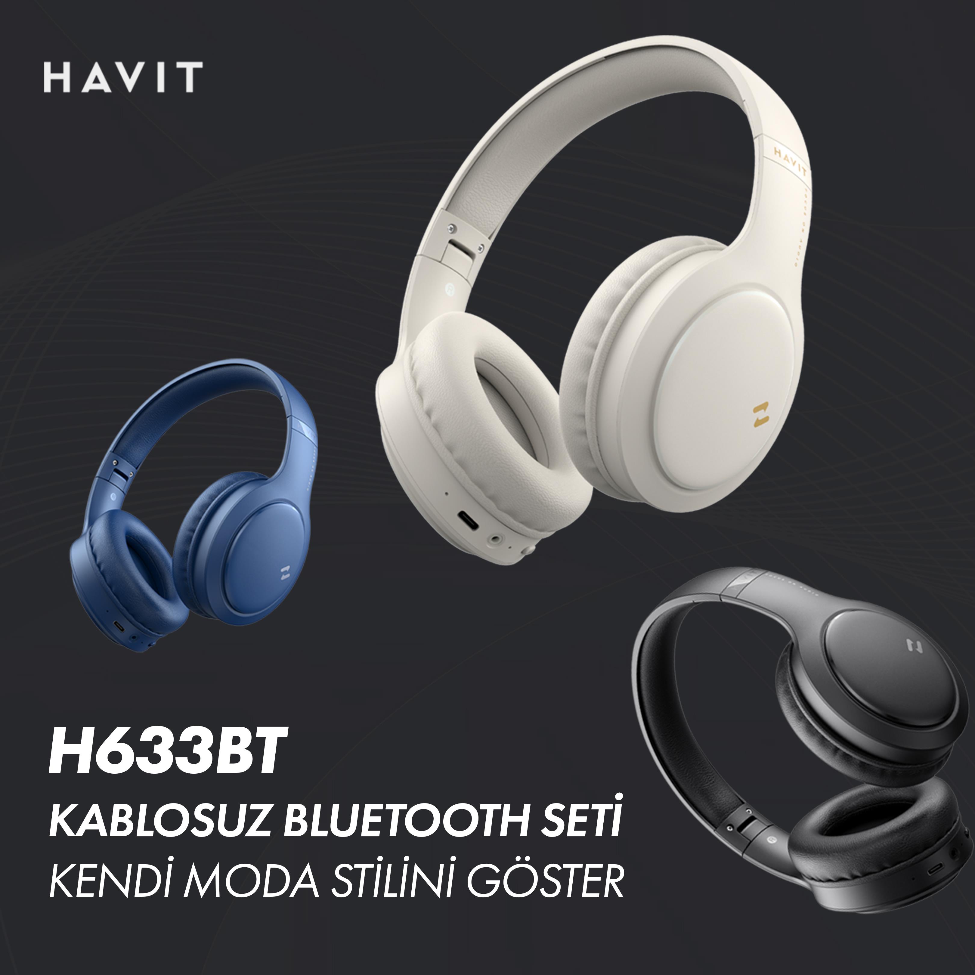 Havit H633BT Bluetooth Kafa Üstü Kulaklık - Bej