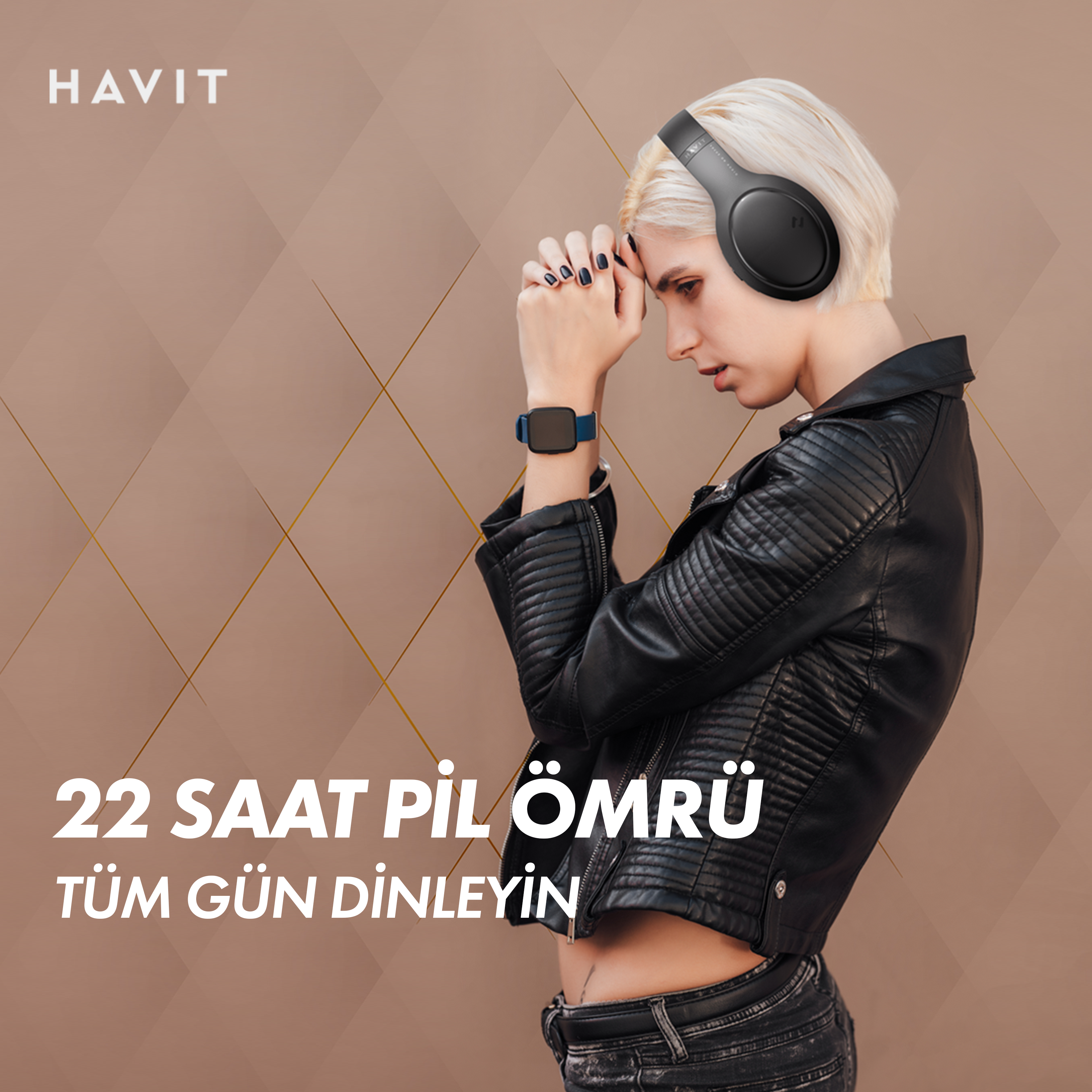 Havit H633BT Bluetooth Kafa Üstü Kulaklık - Siyah