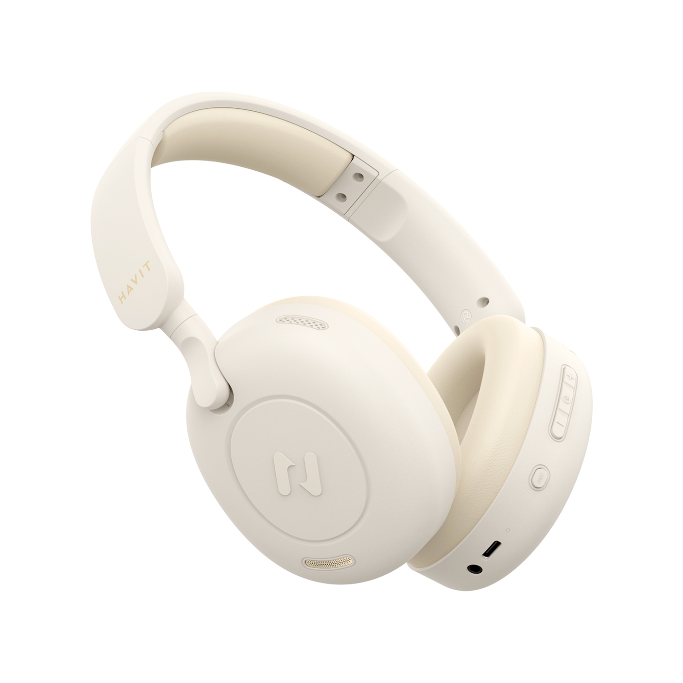 Havit H655bt Hibrit ANC Kablosuz Kulaklık - 76 Saat Batarya, Enc, Anc, Çift Cihaz Desteği, Hi-Res Audio - Bej