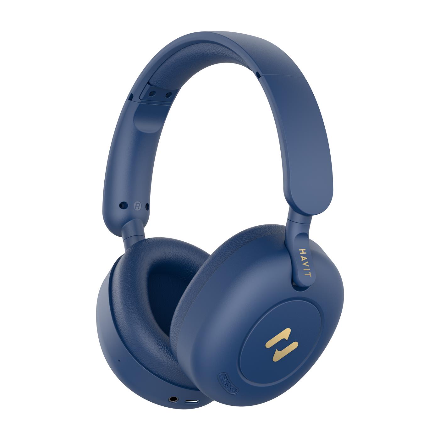 Havit H655BT PRO Hi-Res ANC Kulaküstü Bluetooth Kulaklık - 80 Saat Batarya, AI Gürültü Önleme - Mavi