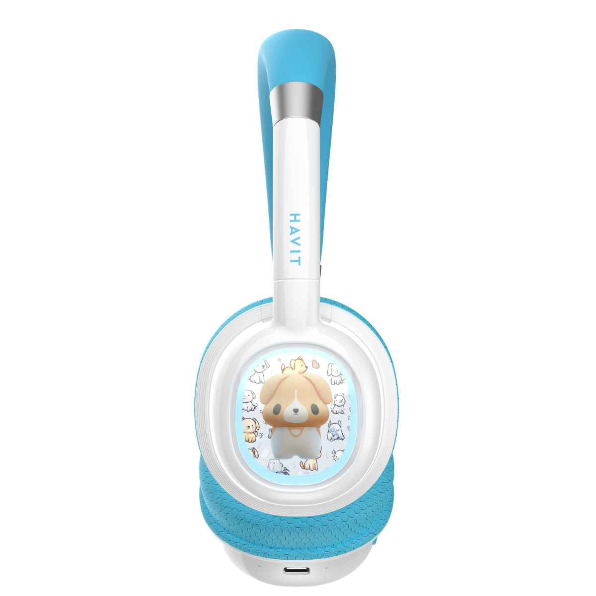 Havit H698BT Bluetooth Kulak Üstü Işıklı Çocuk Kulaklığı- Mavi