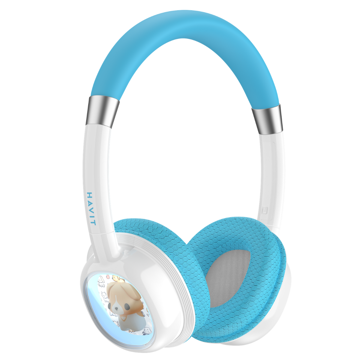 Havit H698BT Bluetooth Kulak Üstü Işıklı Çocuk Kulaklığı- Mavi