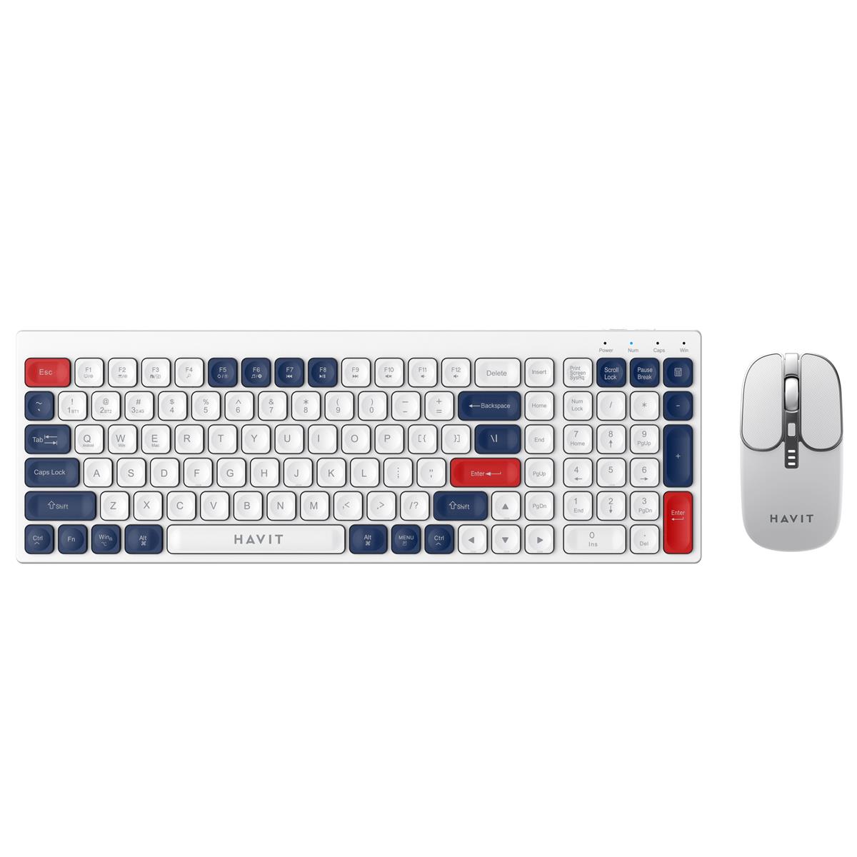 Havit KB830WB Kablosuz Klavye Mouse Set - Beyaz